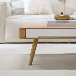 Studio Copenhagen Table basse Loca II - Chêne sauvage partiellement massif - Chêne sauvage / Blanc -Meubles de salon Soldes 1000005164 210910 12204700003 DETAILS P000000001000005164