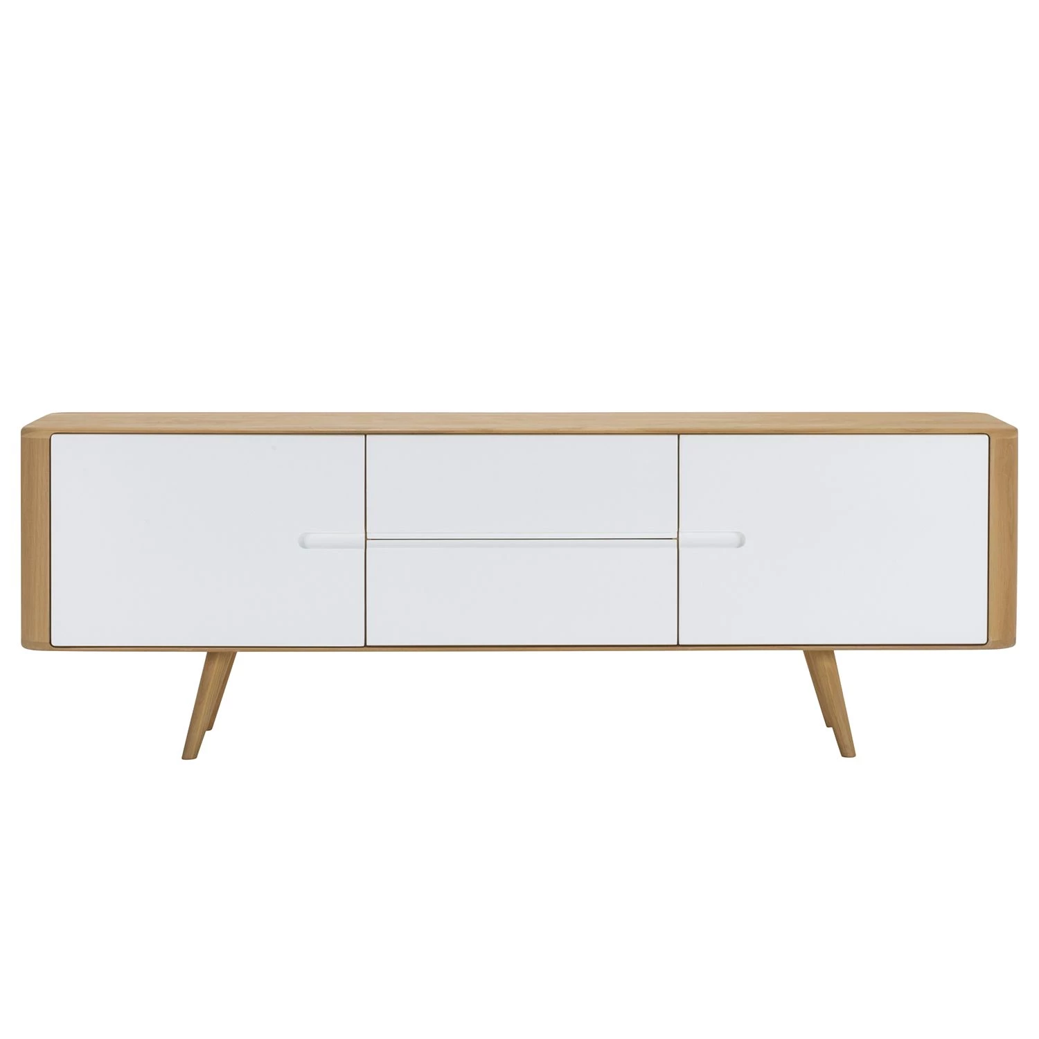 Studio Copenhagen Buffet Loca I - Chêne sauvage massif - Blanc / Chêne sauvage - Largeur : 180 cm 6 Studio Copenhagen Buffet Loca I - Chêne sauvage massif - Blanc / Chêne sauvage - Largeur : 180 cm – Image 4