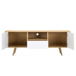 Studio Copenhagen Meuble TV Loca III - Blanc / Chêne -Meubles de salon Soldes 1000005413 60 GALLERYIMAGES P000000001000005413