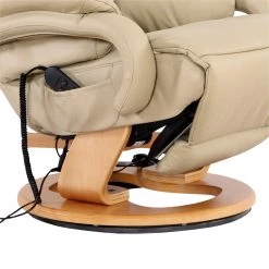 Modoform Fauteuil de relaxation Casey - Cuir véritable / Imitation cuir - Crème -Meubles de salon Soldes 1000005892 200324 13584200012 DETAILS P000000001000005892