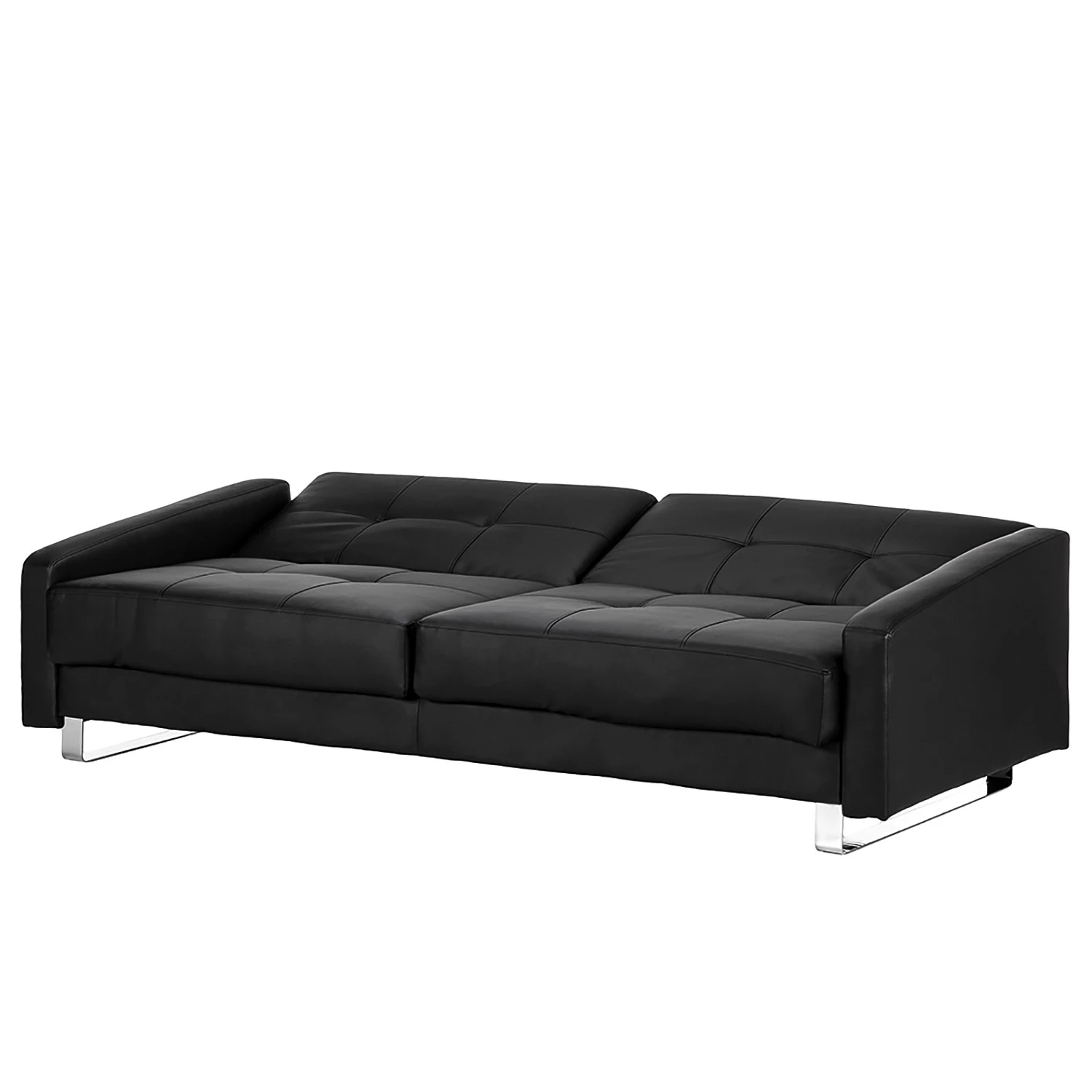 Loftscape Canapé convertible Club - Imitation cuir - Noir 10 Loftscape Canapé convertible Club - Imitation cuir - Noir – Image 8