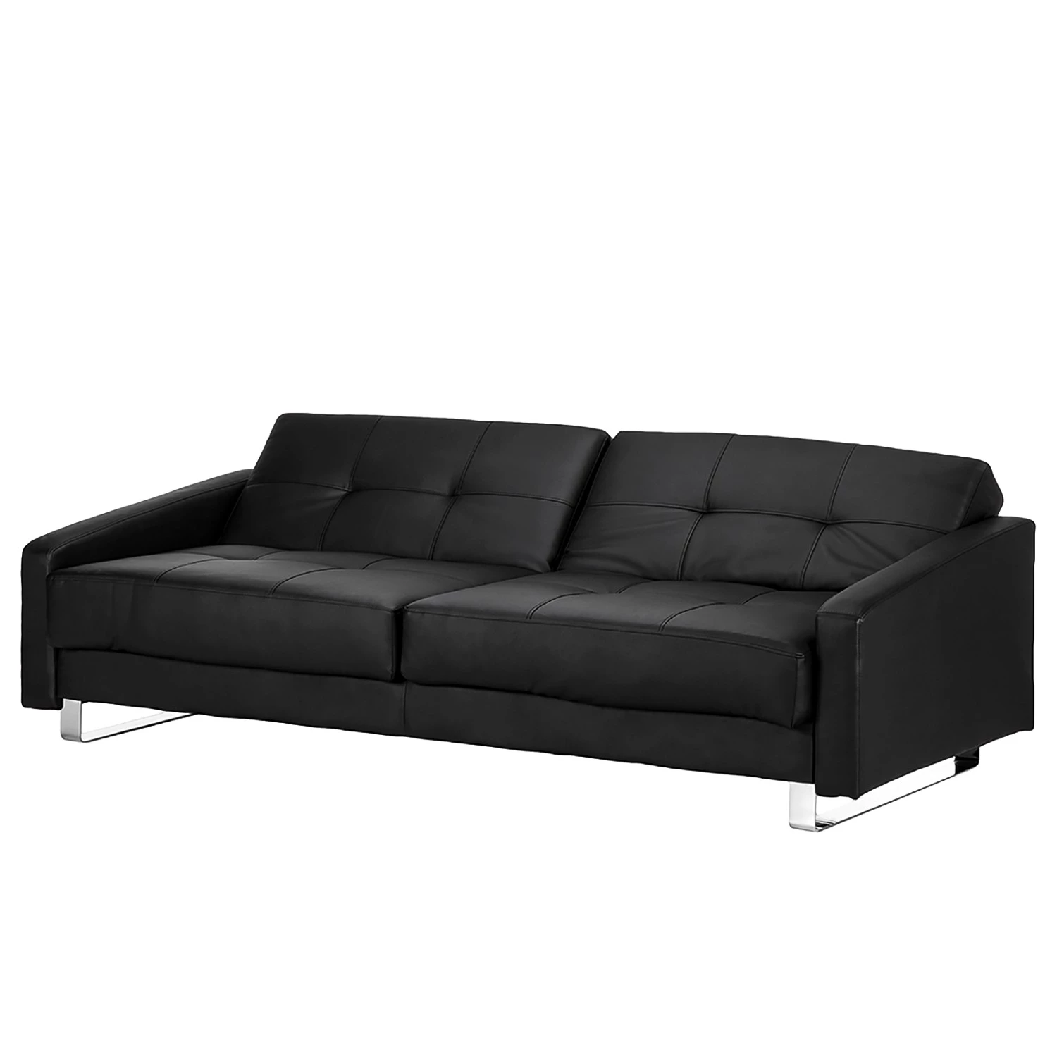 Loftscape Canapé convertible Club - Imitation cuir - Noir 11 Loftscape Canapé convertible Club - Imitation cuir - Noir – Image 9