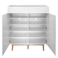 Mørteens Meuble à chaussures Lindholm II - Partiellement en chêne massif - Blanc -Meubles de salon Soldes 1000008078 190401 10061600010 GALLERYIMAGES P000000001000008078