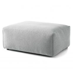 Studio Copenhagen Repose-pieds capitonné HUDSON - Tissu Saia: Gris clair