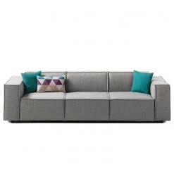 Canapé Kinx (3 places) Tissu - Tissu Milan : Gris clair 25 Canapé Kinx (3 places) Tissu - Tissu Milan : Gris clair -Meubles de salon Soldes 1000011529 180619 15564557 GALLERYIMAGES P000000001000011529