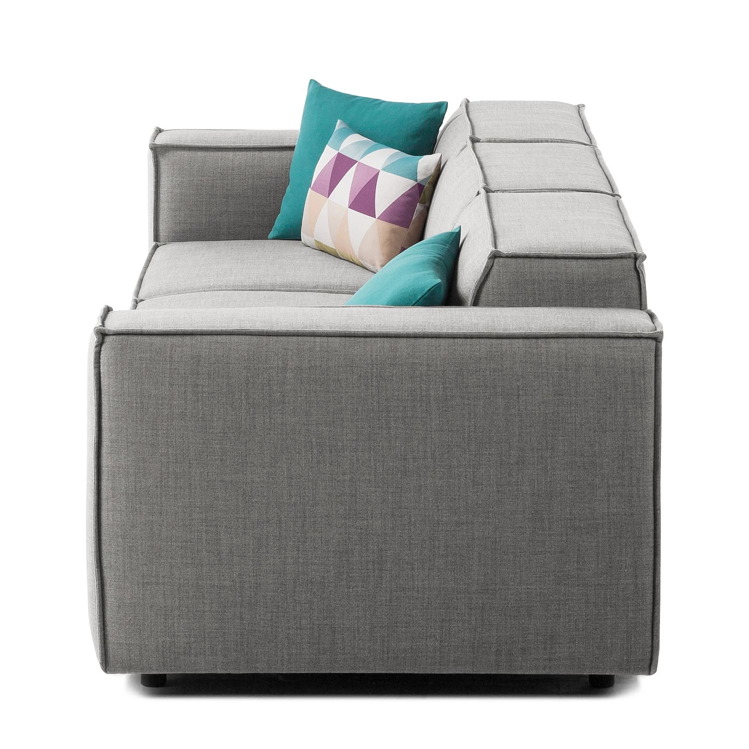 Canapé Kinx (3 places) Tissu - Tissu Milan : Gris clair 8 Canapé Kinx (3 places) Tissu - Tissu Milan : Gris clair – Image 6