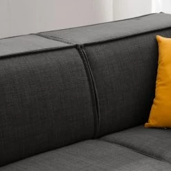 Canapé Kinx (2 places) - Tissu Milan : Anthracite - Sans fonction -Meubles de salon Soldes 1000011644 180619 155717210 GALLERYIMAGES P000000001000011644