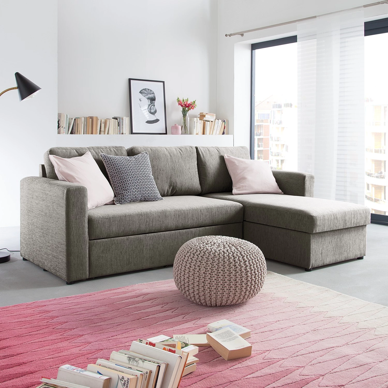 Fredriks Canapé d'angle Forrest - Tissu gris clair - Avec méridienne à monter à gauche ou à droite 4 Fredriks Canapé d'angle Forrest - Tissu gris clair - Avec méridienne à monter à gauche ou à droite – Image 2