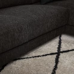 Fredriks Canapé d’angle Summer - Tissu Madu: Noir - Méridienne courte à droite (vue de face) - Sans fonction couchage -Meubles de salon Soldes 1000012446 220802 060 DETAILS P000000001000012446