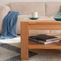 Ars Natura Table basse KimWOOD - Duramen de hêtre massif - Duramen de hêtre naturel huilé -Meubles de salon Soldes 1000012718 190228 10121800019 GALLERYIMAGES P000000001000012718