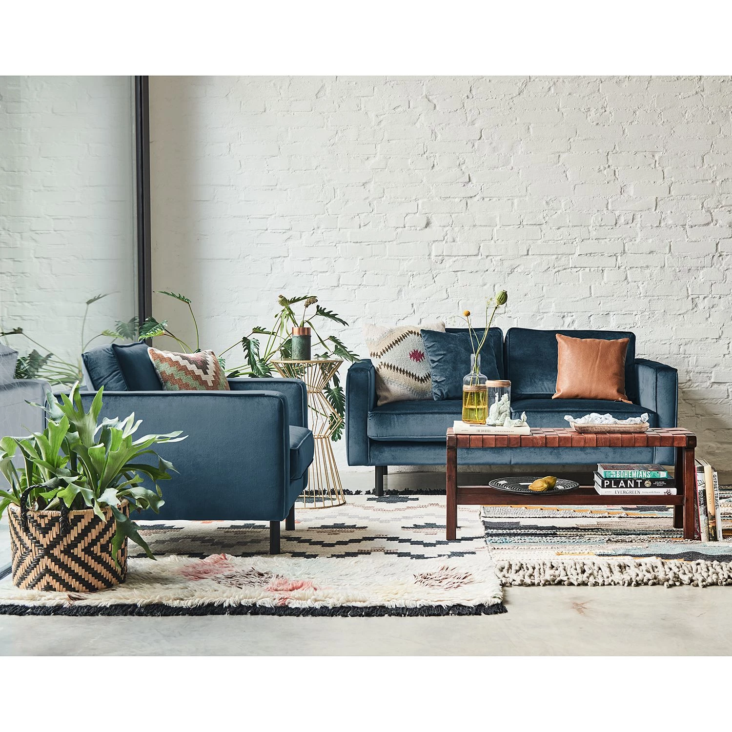 Eva Padberg Collection Canapé Edina (2 places) - Bleu foncé 6 Eva Padberg Collection Canapé Edina (2 places) - Bleu foncé – Image 4