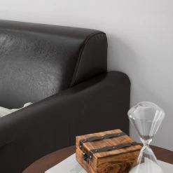 Maison Belfort Canapé Fragola (3 places) - Cuir véritable Marron foncé 26 Maison Belfort Canapé Fragola (3 places) - Cuir véritable Marron foncé -Meubles de salon Soldes 1000015214 201127 16483100052 DETAILS P000000001000015214