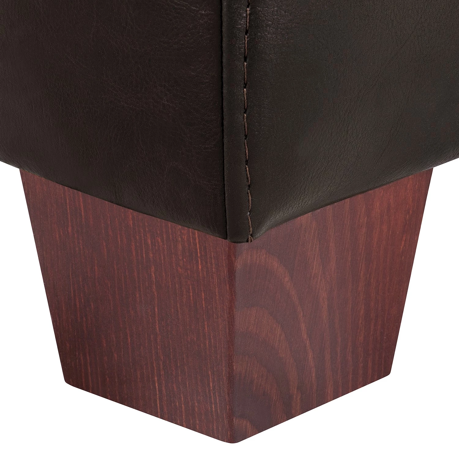 Maison Belfort Canapé Fragola (3 places) - Cuir véritable Marron foncé 15 Maison Belfort Canapé Fragola (3 places) - Cuir véritable Marron foncé – Image 13