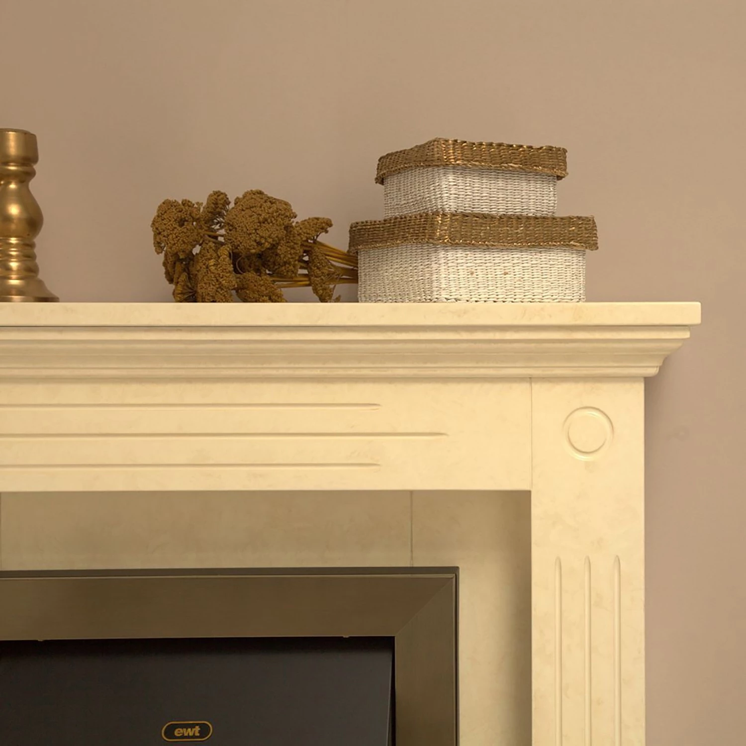 Montreux Cheminée électrique Washington - Crème / Beige marbré 8 Montreux Cheminée électrique Washington - Crème / Beige marbré – Image 6