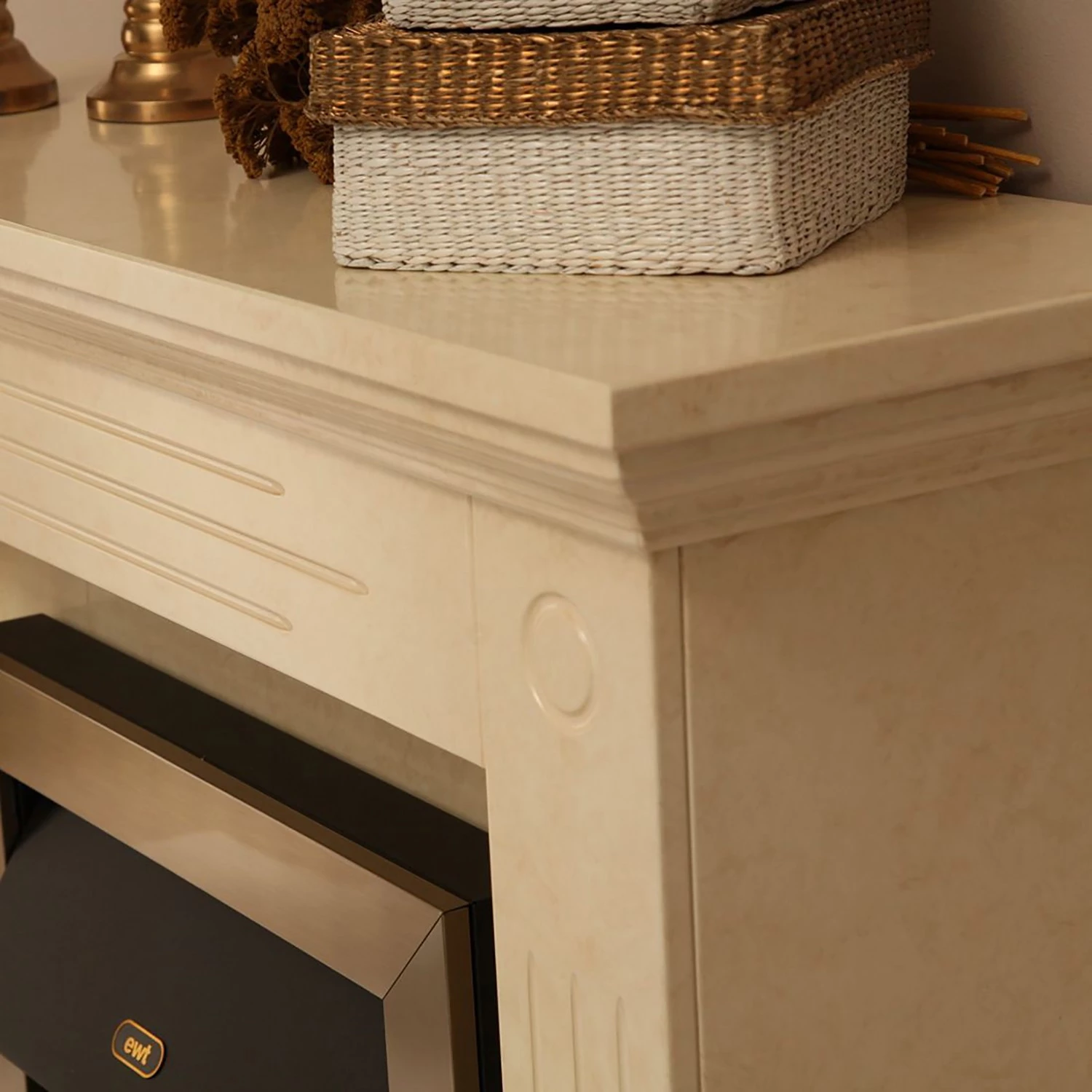 Montreux Cheminée électrique Washington - Crème / Beige marbré 9 Montreux Cheminée électrique Washington - Crème / Beige marbré – Image 7