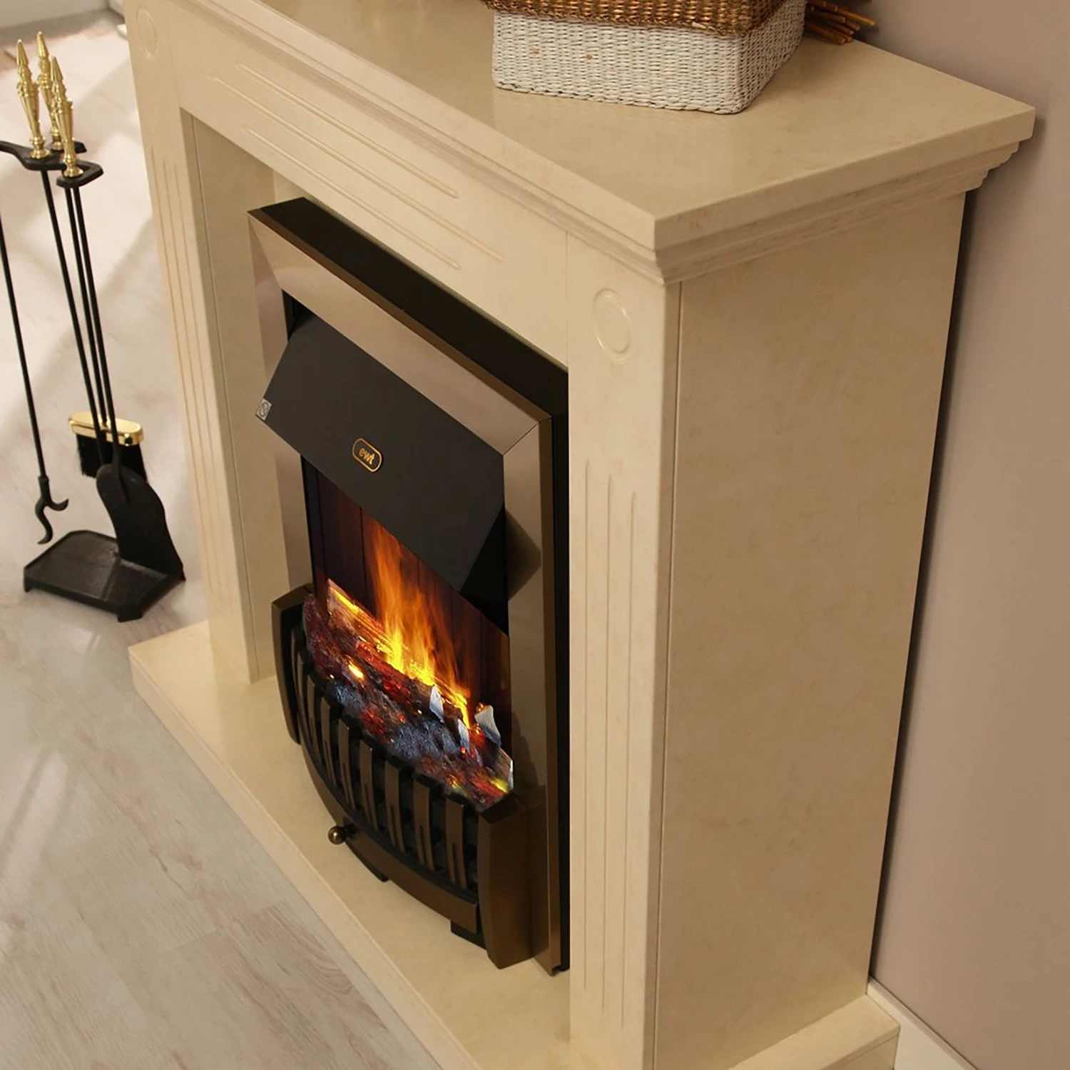 Montreux Cheminée électrique Washington - Crème / Beige marbré 11 Montreux Cheminée électrique Washington - Crème / Beige marbré – Image 9