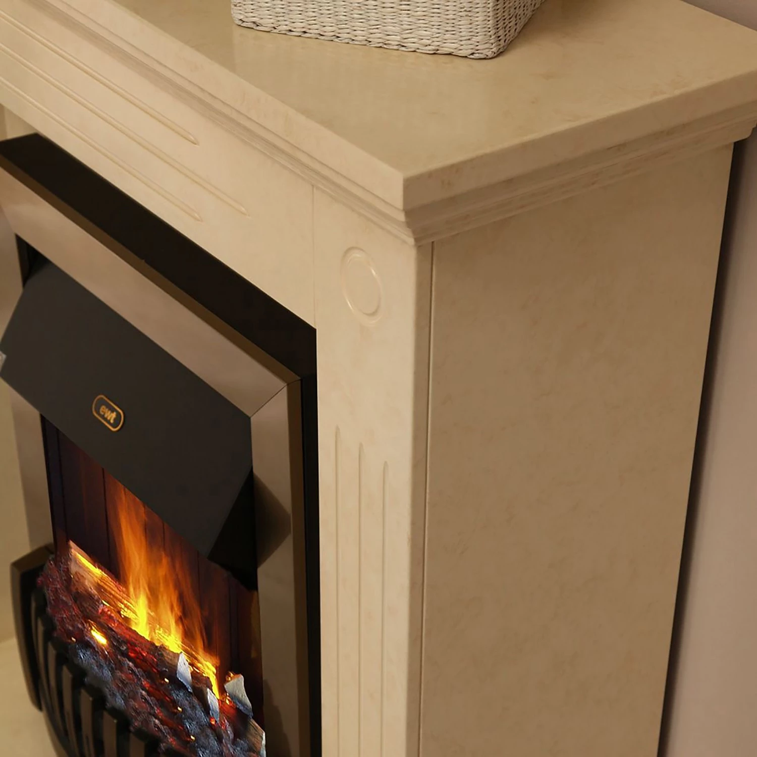 Montreux Cheminée électrique Washington - Crème / Beige marbré 12 Montreux Cheminée électrique Washington - Crème / Beige marbré – Image 10