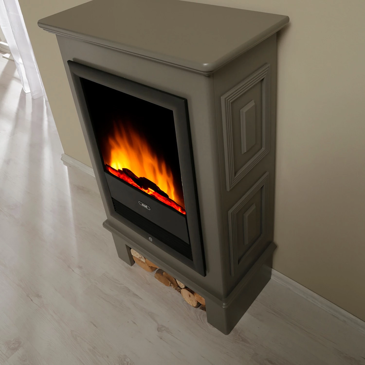 Montreux Cheminée électrique Waldhof - Tulipier partiellement massif - Gris 15 Montreux Cheminée électrique Waldhof - Tulipier partiellement massif - Gris – Image 13