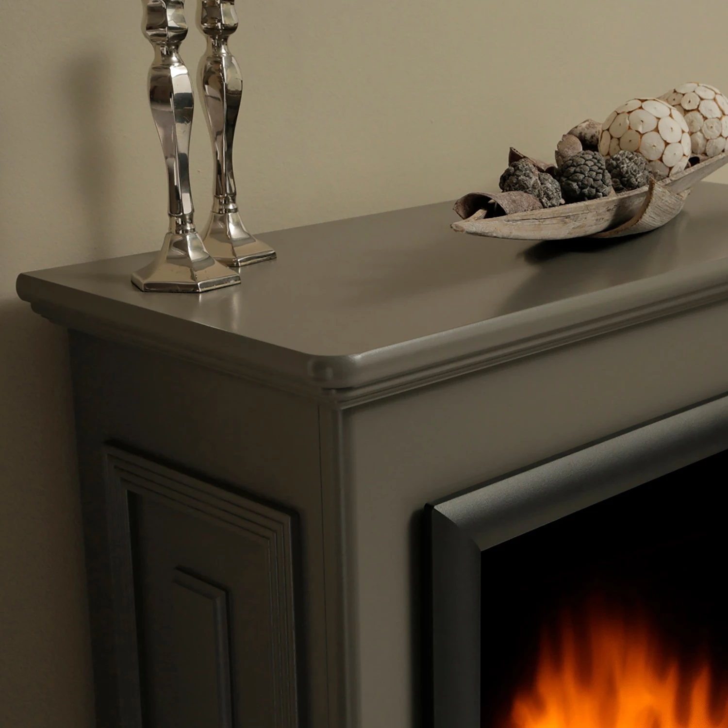 Montreux Cheminée électrique Waldhof - Tulipier partiellement massif - Gris 16 Montreux Cheminée électrique Waldhof - Tulipier partiellement massif - Gris – Image 14