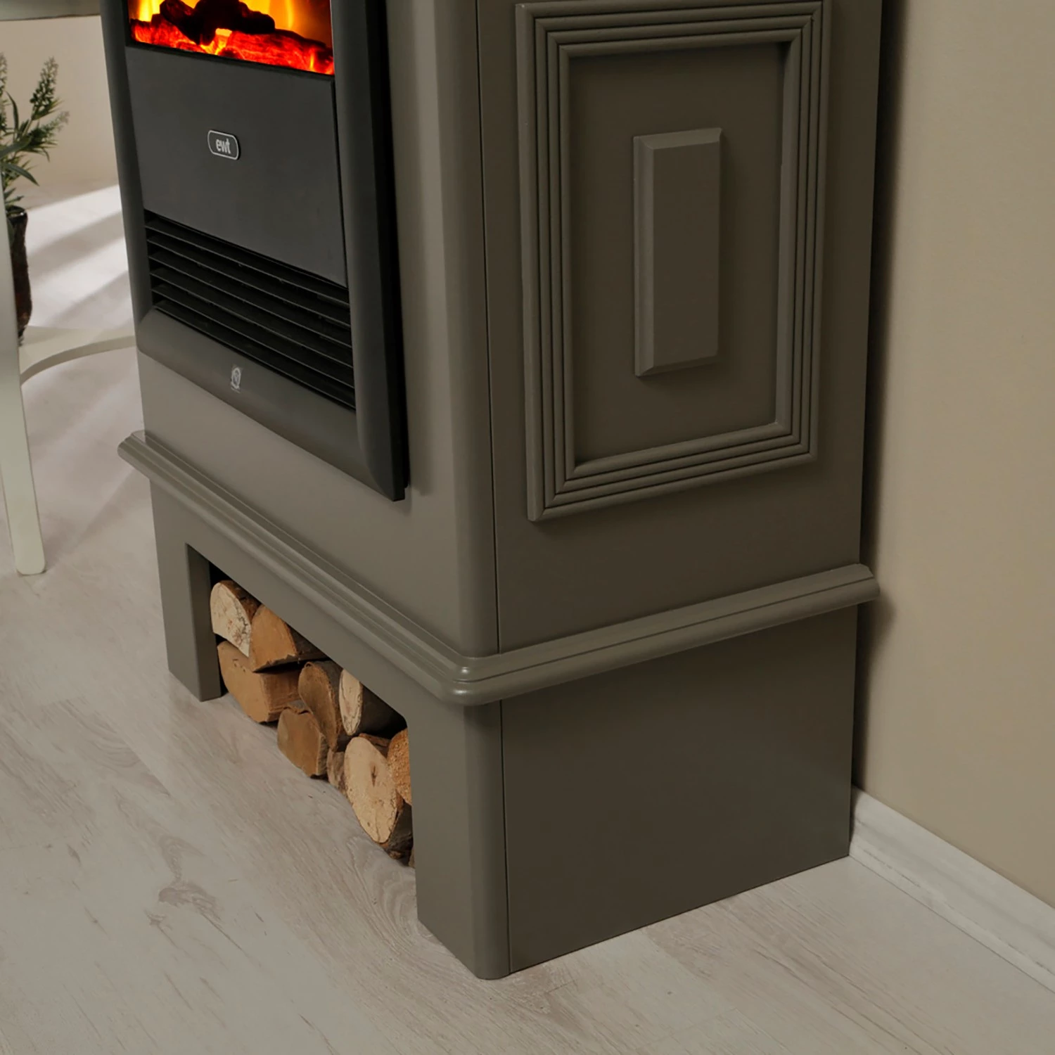 Montreux Cheminée électrique Waldhof - Tulipier partiellement massif - Gris 17 Montreux Cheminée électrique Waldhof - Tulipier partiellement massif - Gris – Image 15