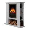 Montreux Cheminée électrique Marilyn - Blanc brillant - Verni -Meubles de salon Soldes 1000017496 220614 010 IMAGE P000000001000017496
