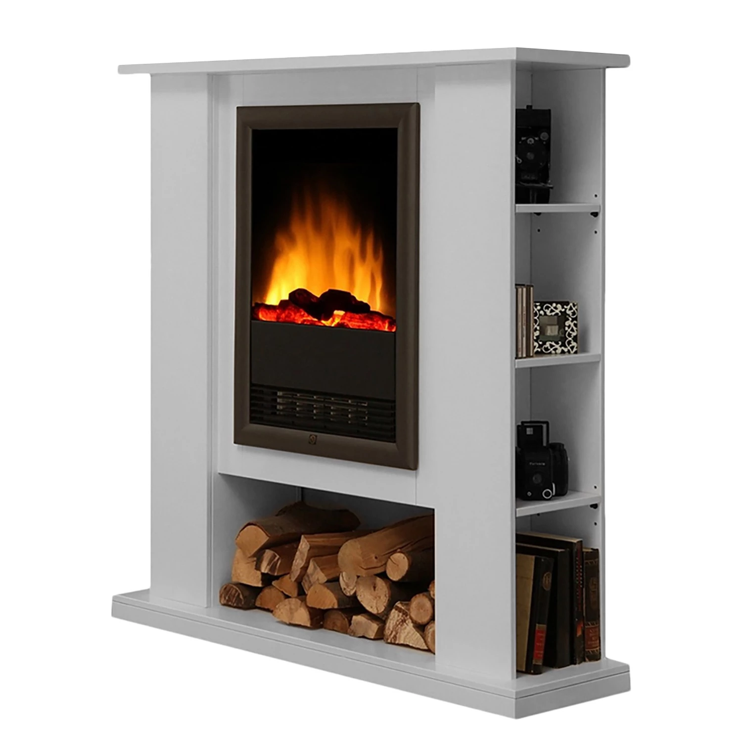 Montreux Cheminée électrique Marilyn - Blanc brillant - Verni 3 Montreux Cheminée électrique Marilyn - Blanc brillant - Verni