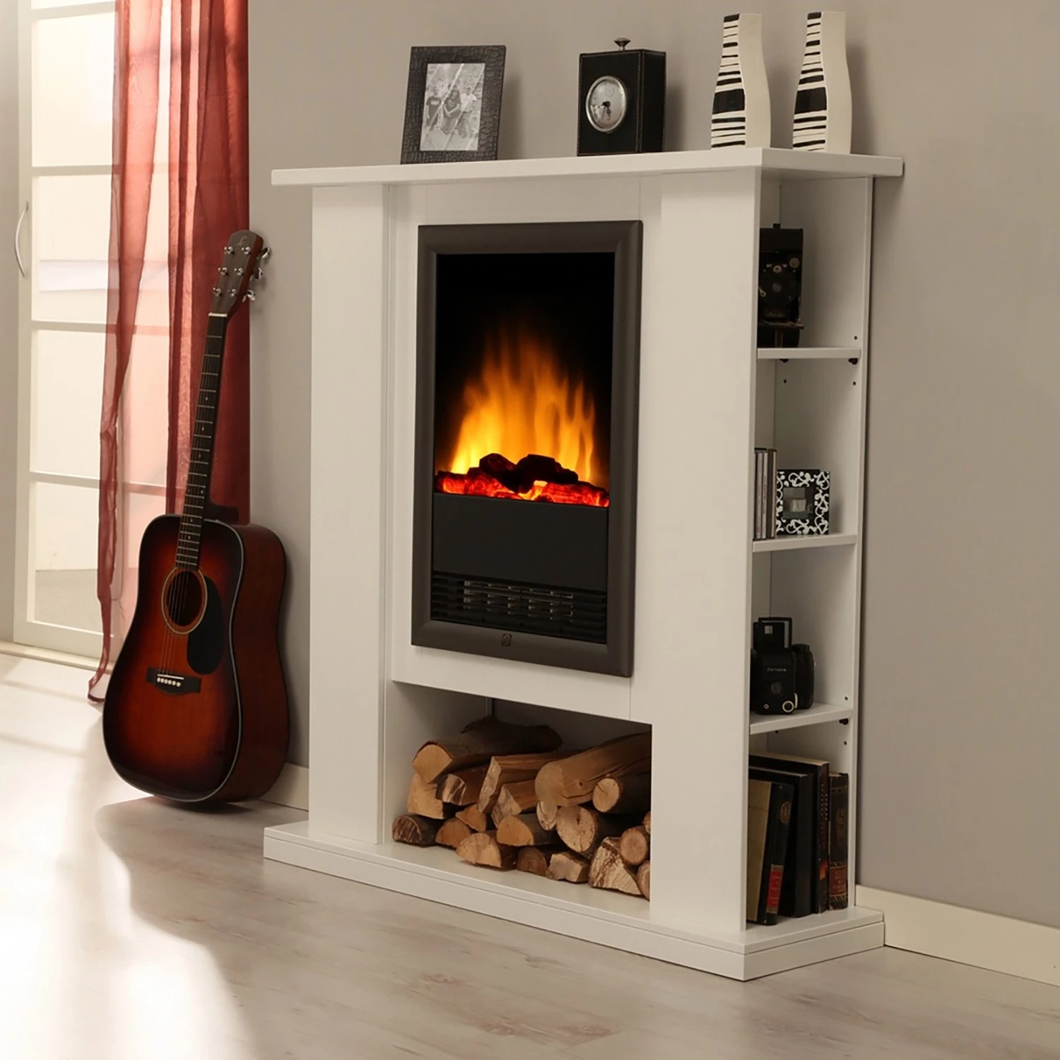 Montreux Cheminée électrique Marilyn - Blanc brillant - Verni 4 Montreux Cheminée électrique Marilyn - Blanc brillant - Verni – Image 2