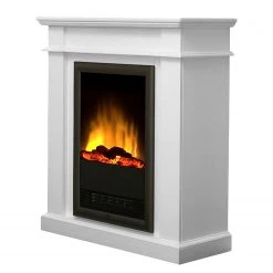 Montreux Cheminée électrique Osto - Vernis blanc brillant