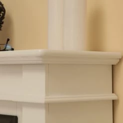 Montreux Cheminée électrique Osto - Vernis blanc brillant -Meubles de salon Soldes 1000017536 220614 054 DETAILS P000000001000017536