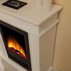 Montreux Cheminée électrique Osto - Vernis blanc brillant -Meubles de salon Soldes 1000017536 220614 056 DETAILS P000000001000017536