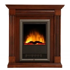 Montreux Cheminée électrique Lomba - Imitation ronce de noyer antique -Meubles de salon Soldes 1000017563 220614 030 DETAILS P000000001000017563