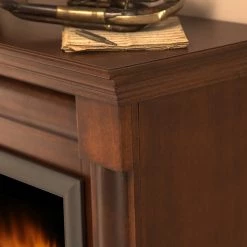 Montreux Cheminée électrique Lomba - Imitation ronce de noyer antique -Meubles de salon Soldes 1000017563 220614 053 DETAILS P000000001000017563