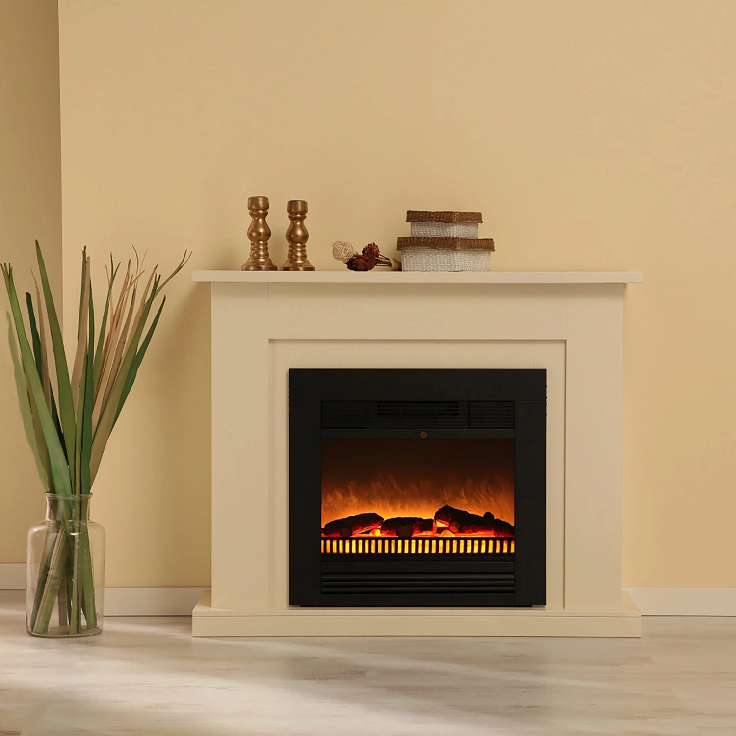 Montreux Cheminée électrique Shad - Blanc crème 4 Montreux Cheminée électrique Shad - Blanc crème – Image 2