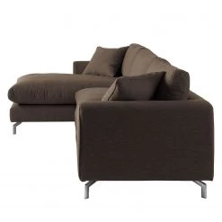 Fredriks Canapé d'angle Crotto Tissu - Expresso - Méridienne courte à gauche (vue de face) -Meubles de salon Soldes 1000019965 190710 11190800014 DETAILS P000000001000019965