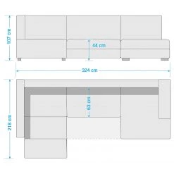 Fredriks Canapé panoramique Puntiro I - Tissu - Cuir synthétique Lilo / Tissu structuré Satur: Noit / Anthracite - Méridienne courte à droite / longue à gauche (vue de face) 69 Fredriks Canapé panoramique Puntiro I - Tissu - Cuir synthétique Lilo / Tissu structuré Satur: Noit / Anthracite - Méridienne courte à droite / longue à gauche (vue de face) -Meubles de salon Soldes 1000021539 201130 13571400075 SKETCH DETAILS P000000001000021539 sketch