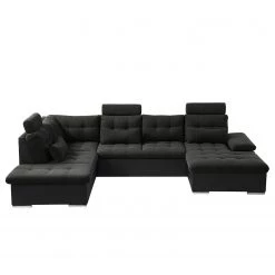 Fredriks Canapé panoramique Puntiro I - Tissu - Cuir synthétique Lilo / Tissu structuré Satur: Noit / Anthracite - Méridienne courte à droite / longue à gauche (vue de face) 42 Fredriks Canapé panoramique Puntiro I - Tissu - Cuir synthétique Lilo / Tissu structuré Satur: Noit / Anthracite - Méridienne courte à droite / longue à gauche (vue de face) -Meubles de salon Soldes 1000021539 210614 18401900088 DETAILS P000000001000021539