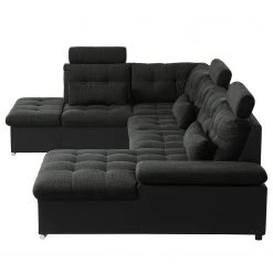 Fredriks Canapé panoramique Puntiro I - Tissu - Cuir synthétique Lilo / Tissu structuré Satur: Noit / Anthracite - Méridienne courte à droite / longue à gauche (vue de face) 43 Fredriks Canapé panoramique Puntiro I - Tissu - Cuir synthétique Lilo / Tissu structuré Satur: Noit / Anthracite - Méridienne courte à droite / longue à gauche (vue de face) -Meubles de salon Soldes 1000021539 210614 18401900089 DETAILS P000000001000021539