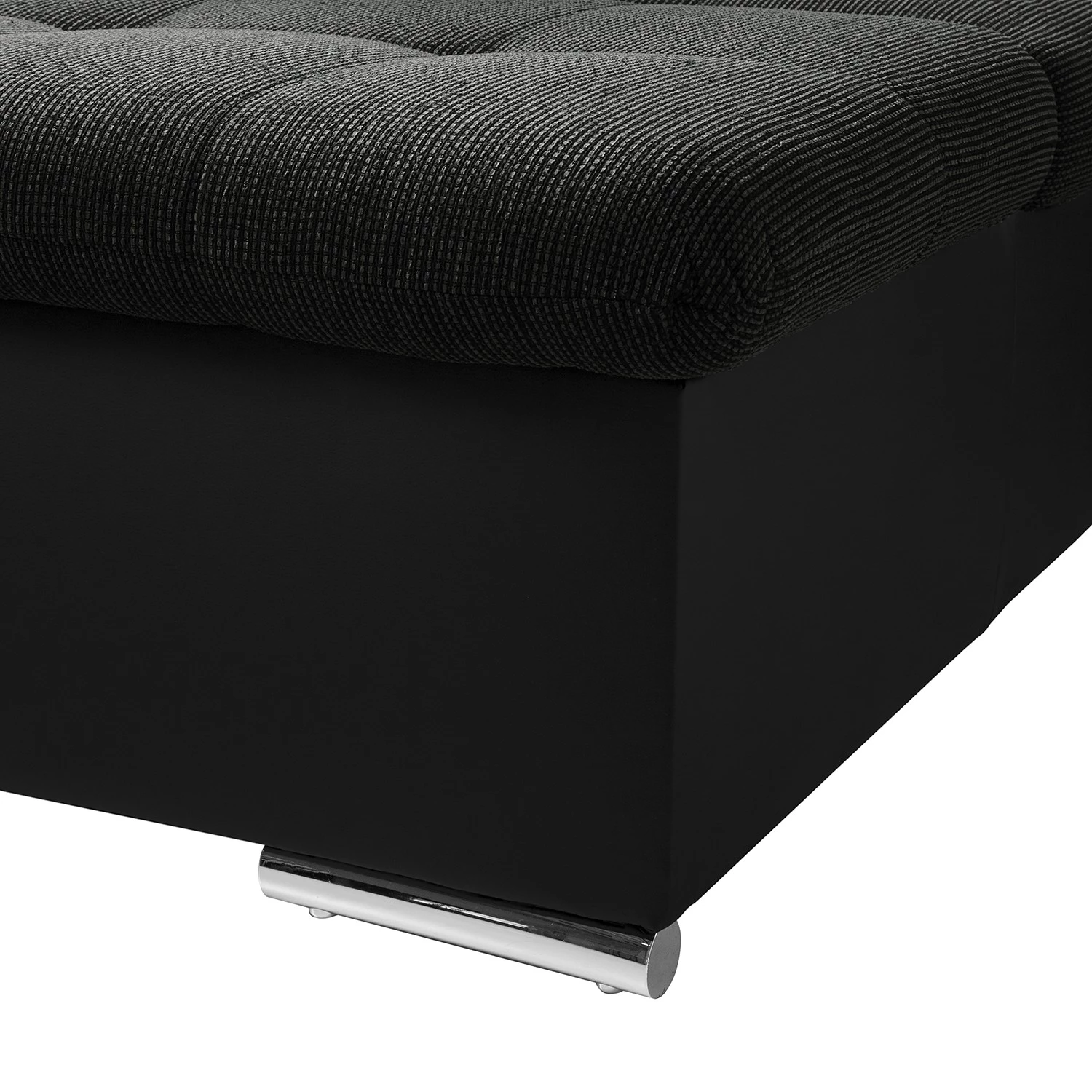 Fredriks Canapé panoramique Puntiro I - Tissu - Cuir synthétique Lilo / Tissu structuré Satur: Noit / Anthracite - Méridienne courte à droite / longue à gauche (vue de face) 33 Fredriks Canapé panoramique Puntiro I - Tissu - Cuir synthétique Lilo / Tissu structuré Satur: Noit / Anthracite - Méridienne courte à droite / longue à gauche (vue de face) – Image 31