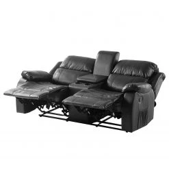 Modoform Fauteuil de cinéma Mendis (2 places) - Imitation cuir - Noir 42 Modoform Fauteuil de cinéma Mendis (2 places) - Imitation cuir - Noir -Meubles de salon Soldes 1000027315 201130 13573300224 DETAILS P000000001000027315