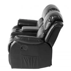 Modoform Fauteuil de cinéma Mendis (2 places) - Imitation cuir - Noir 44 Modoform Fauteuil de cinéma Mendis (2 places) - Imitation cuir - Noir -Meubles de salon Soldes 1000027315 201130 13573400226 DETAILS P000000001000027315