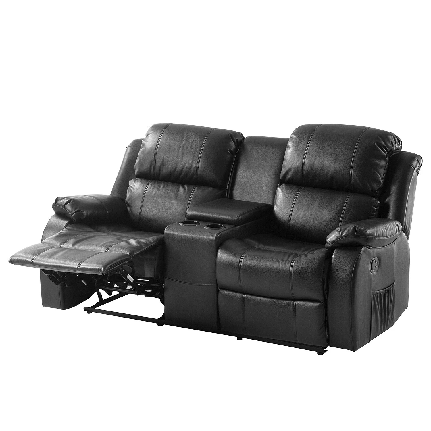 Modoform Fauteuil de cinéma Mendis (2 places) - Imitation cuir - Noir 14 Modoform Fauteuil de cinéma Mendis (2 places) - Imitation cuir - Noir – Image 12