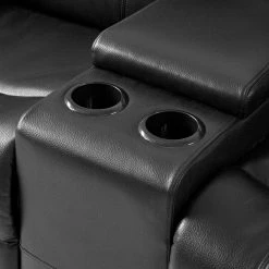 Modoform Fauteuil de cinéma Mendis (2 places) - Imitation cuir - Noir 59 Modoform Fauteuil de cinéma Mendis (2 places) - Imitation cuir - Noir -Meubles de salon Soldes 1000027315 201130 13573500234 DETAILS P000000001000027315