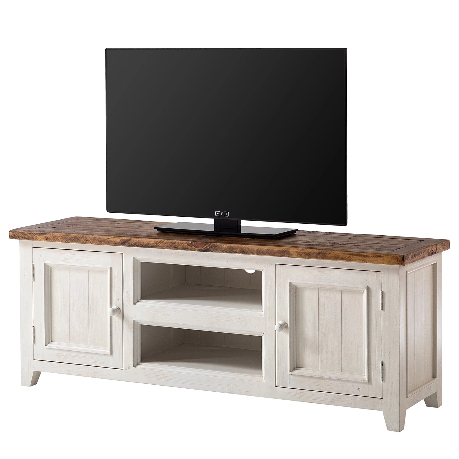 Maison Belfort Meuble TV Balignton - Pin massif - Blanc 3 Maison Belfort Meuble TV Balignton - Pin massif - Blanc