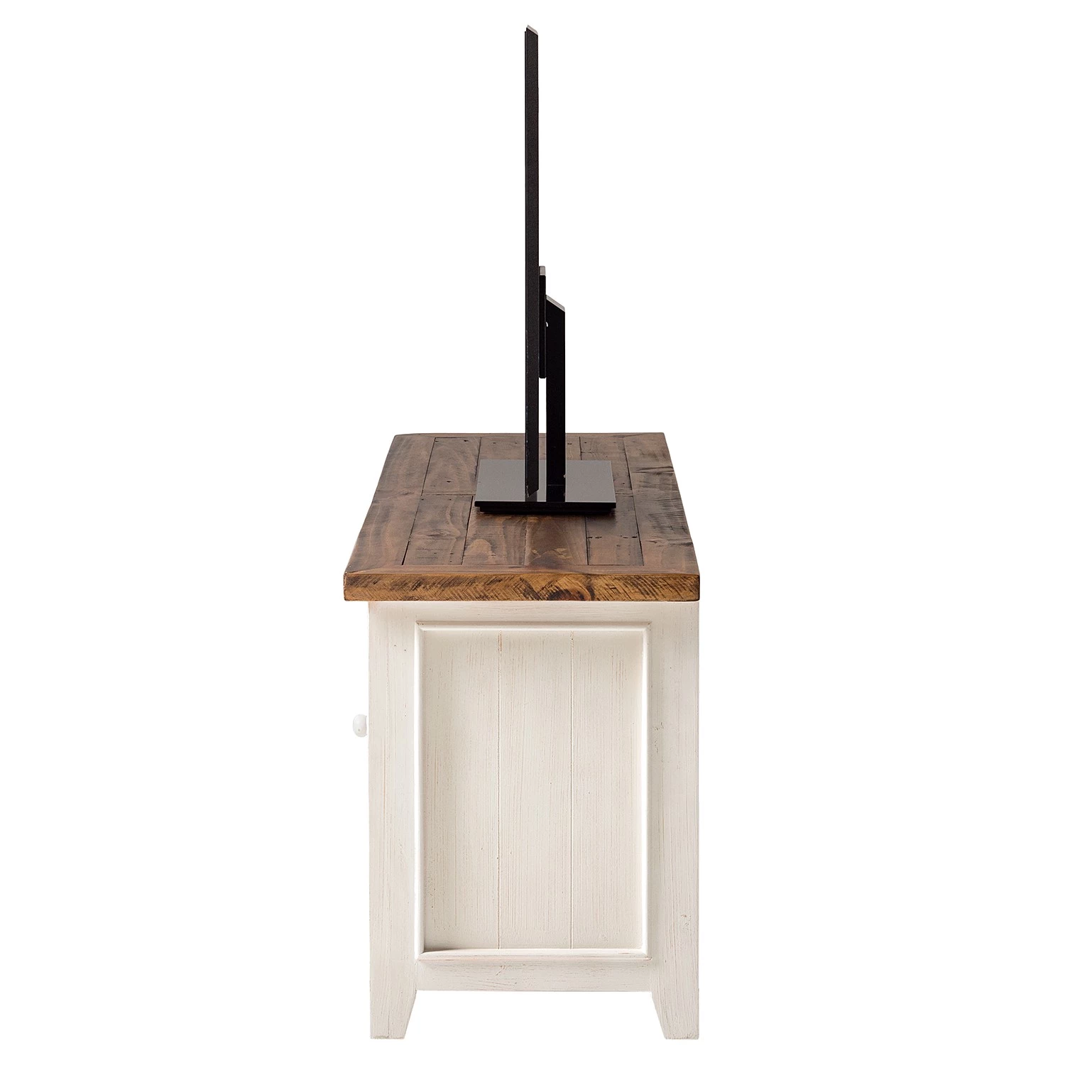 Maison Belfort Meuble TV Balignton - Pin massif - Blanc 6 Maison Belfort Meuble TV Balignton - Pin massif - Blanc – Image 4