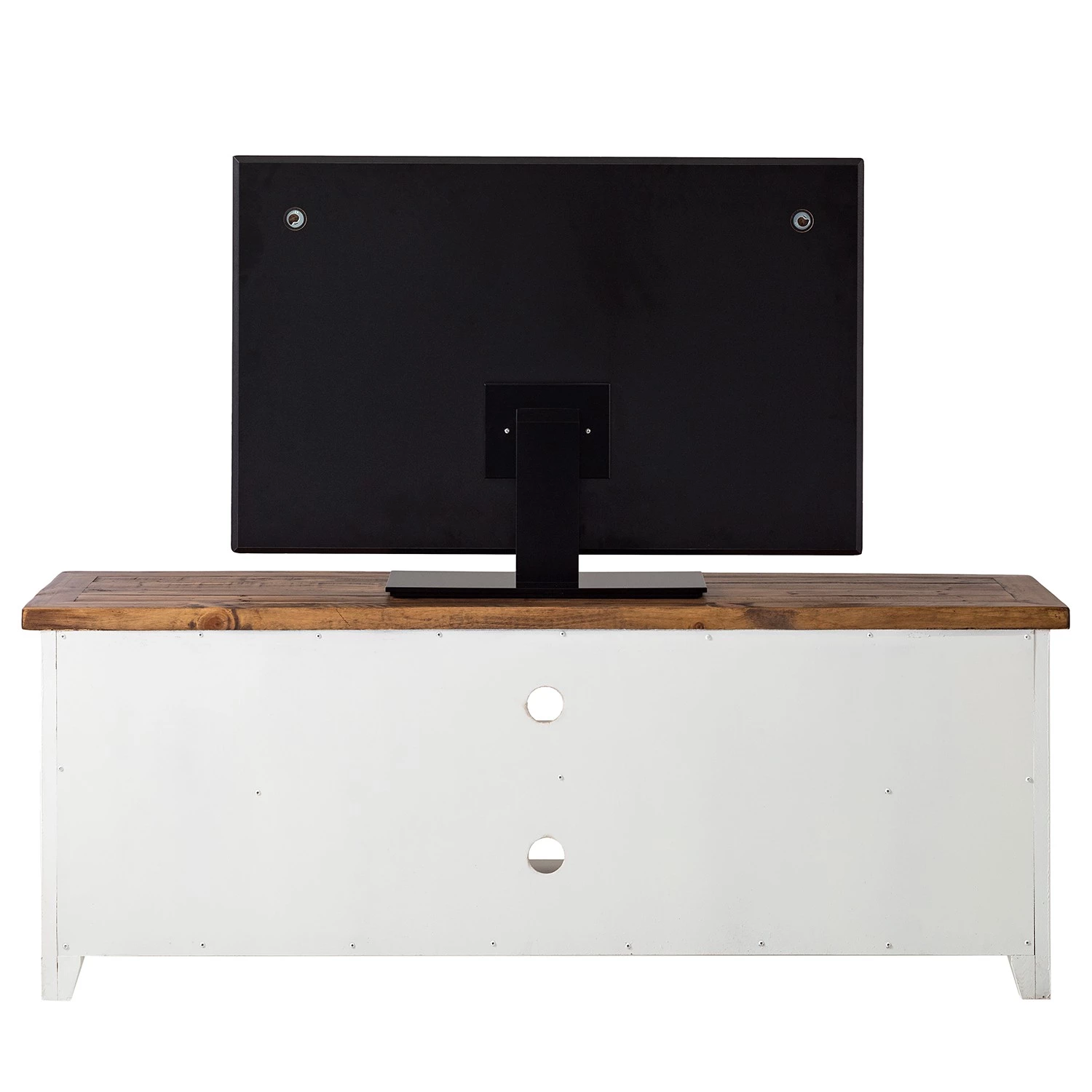 Maison Belfort Meuble TV Balignton - Pin massif - Blanc 8 Maison Belfort Meuble TV Balignton - Pin massif - Blanc – Image 6