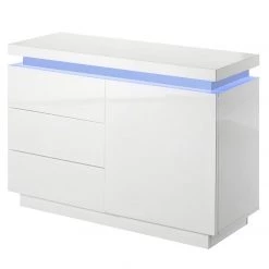 Fredriks Commode Emblaze II - avec éclairage - Blanc brillant