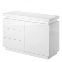Fredriks Commode Emblaze II - avec éclairage - Blanc brillant -Meubles de salon Soldes 1000027392 200811 13493400049 DETAILS P000000001000027392