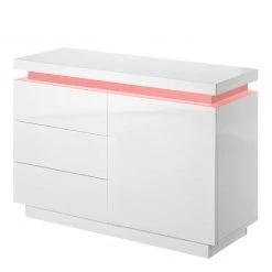 Fredriks Commode Emblaze II - avec éclairage - Blanc brillant -Meubles de salon Soldes 1000027392 200811 13493400050 DETAILS P000000001000027392