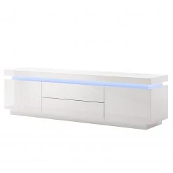 Fredriks Meuble TV Emblaze II - avec éclairage - Blanc brillant -Meubles de salon Soldes 1000027397 200811 13500500103 DETAILS P000000001000027397