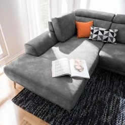 Loftscape Canapé d'angle Ryley - Granit - Méridienne courte à gauche (vue de face) -Meubles de salon Soldes 1000030813 180628 150413185 GALLERYIMAGES P000000001000030813